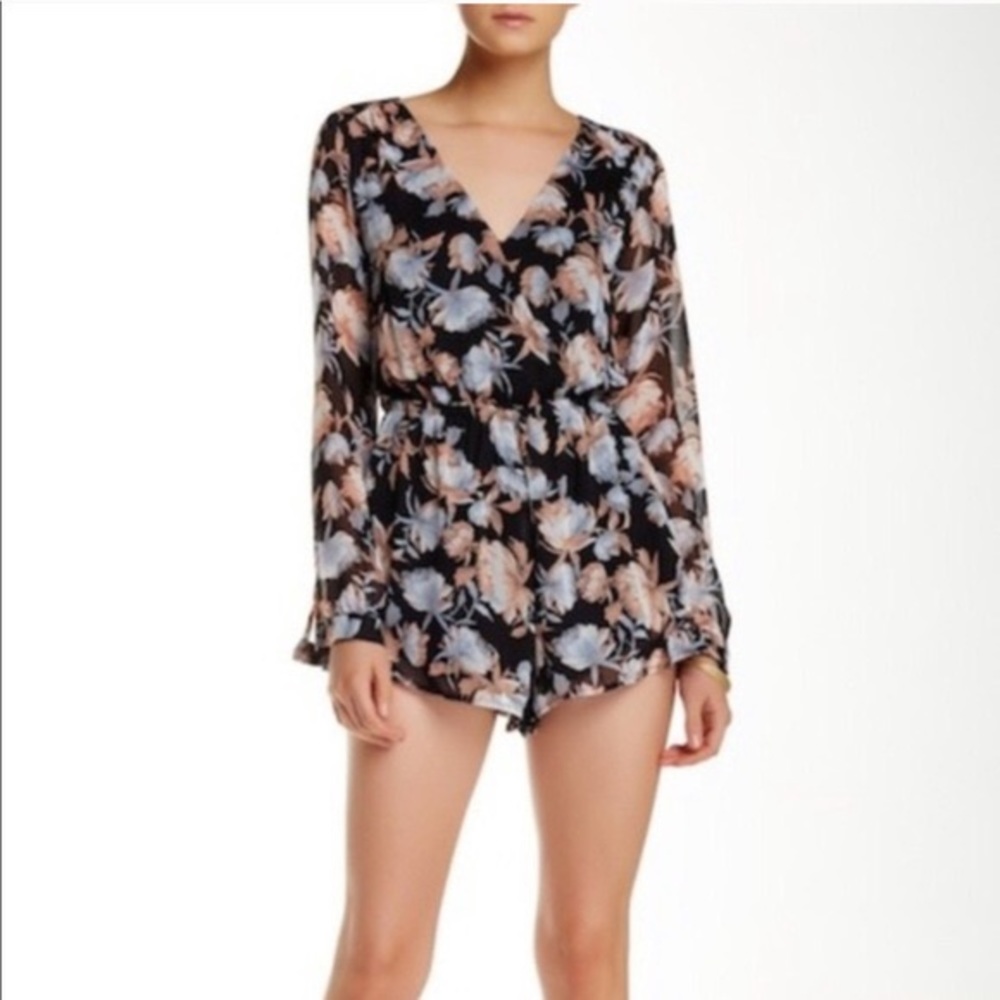 ASTR the Label Black Floral Romper
